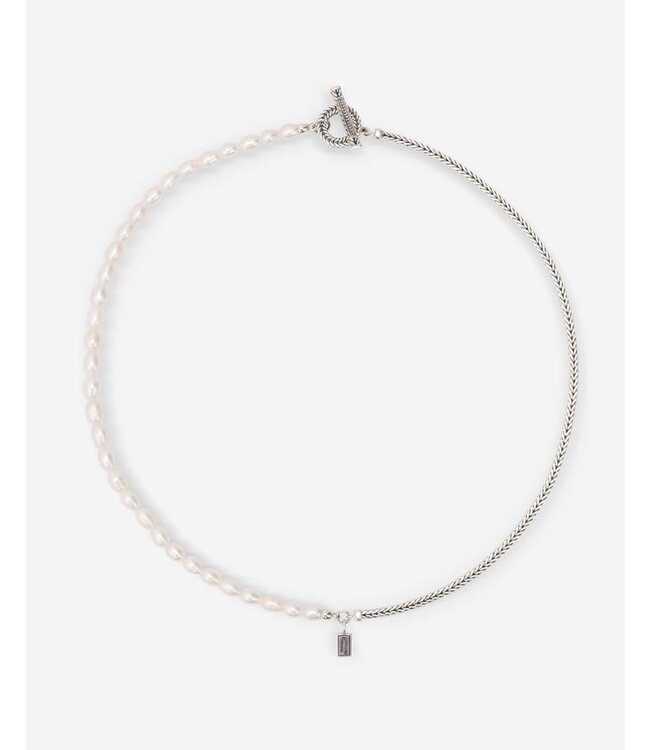 Ketting Barbara Mini Parel Zilver