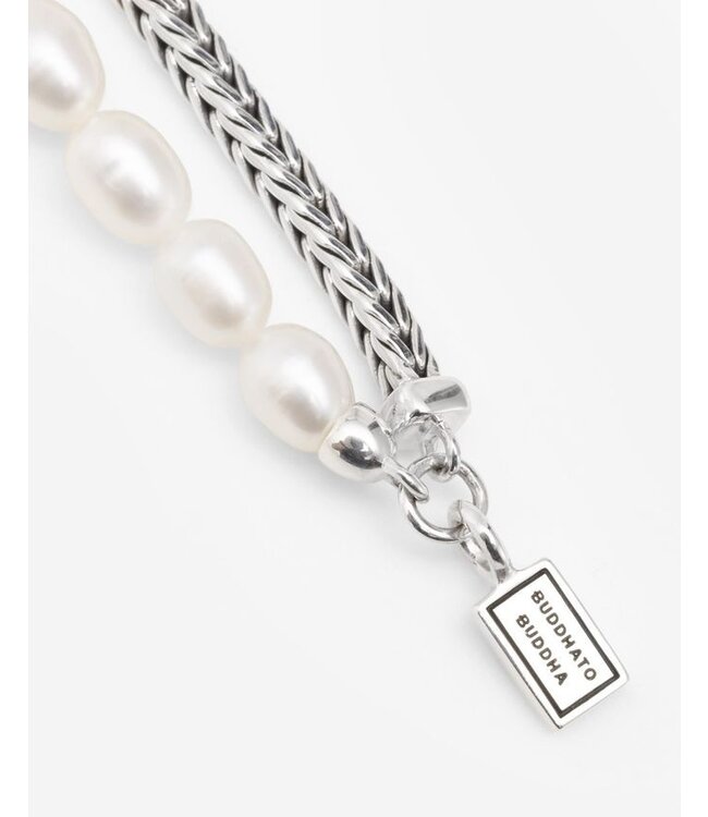 Buddha to Buddha Barbara Mini Pearl Necklace Silver