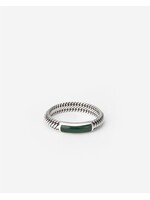 Buddha to Buddha Ben Mini Gemstone Ring Zilver Malachiet