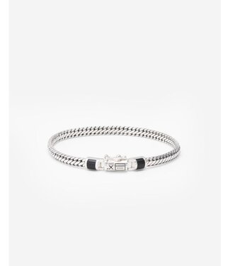 Ben Mini Gemstone Armband Silber Onyx