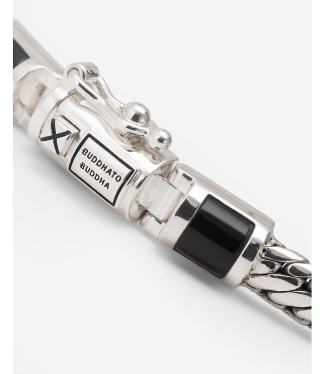 Buddha to Buddha Ben Mini Gemstone Armband Zilver Onyx
