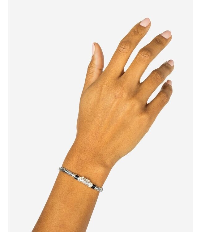 Buddha to Buddha Ben Mini Gemstone Armband Silber Onyx