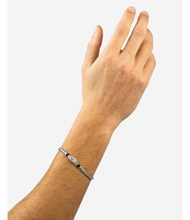 Buddha to Buddha Ben Mini Gemstone Armband Zilver Onyx