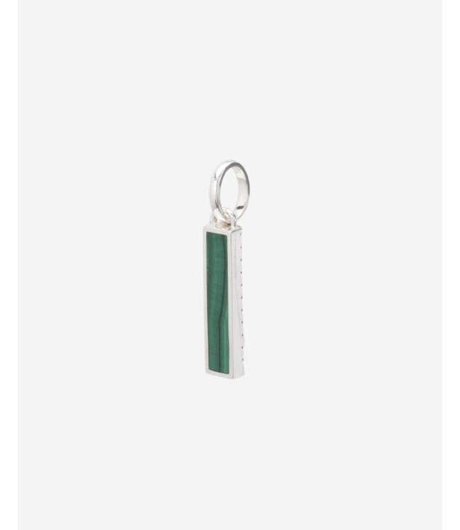 Buddha to Buddha Exclusieve Ben Mini (Edel)steen Hanger Zilver Malachite  van 925 Sterling Zilver – Gratis Gravure