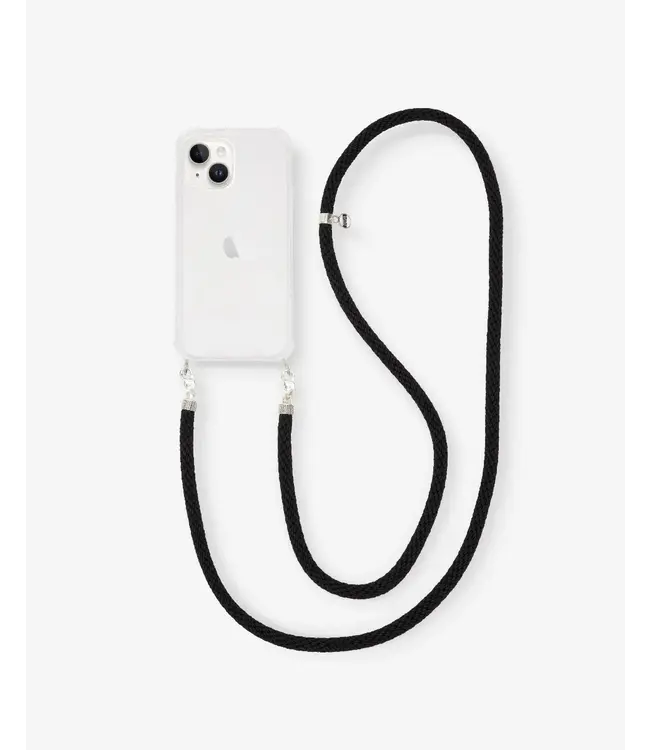 Buddha to Buddha Exklusives Telefoon Koord Silber Zwart aus 925er Sterlingsilber – Gratis Gravur