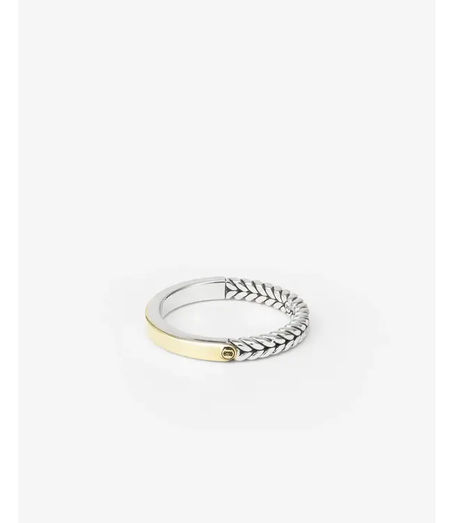 Buddha to Buddha Exclusive Barbara Mini Dual Ring Bicolor 925 Sterling Silver – Free Engraving