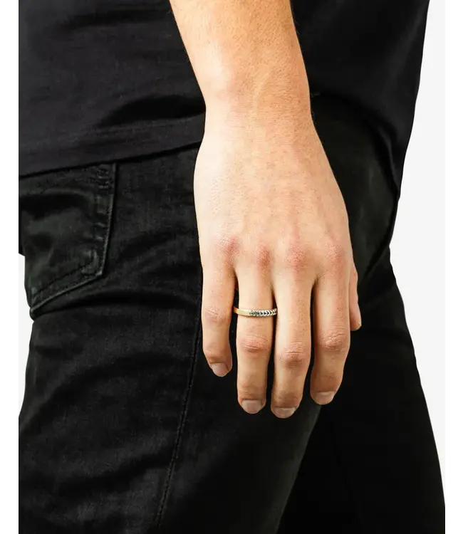 Buddha to Buddha Exclusive Barbara Mini Dual Ring Bicolor 925 Sterling Silver – Free Engraving