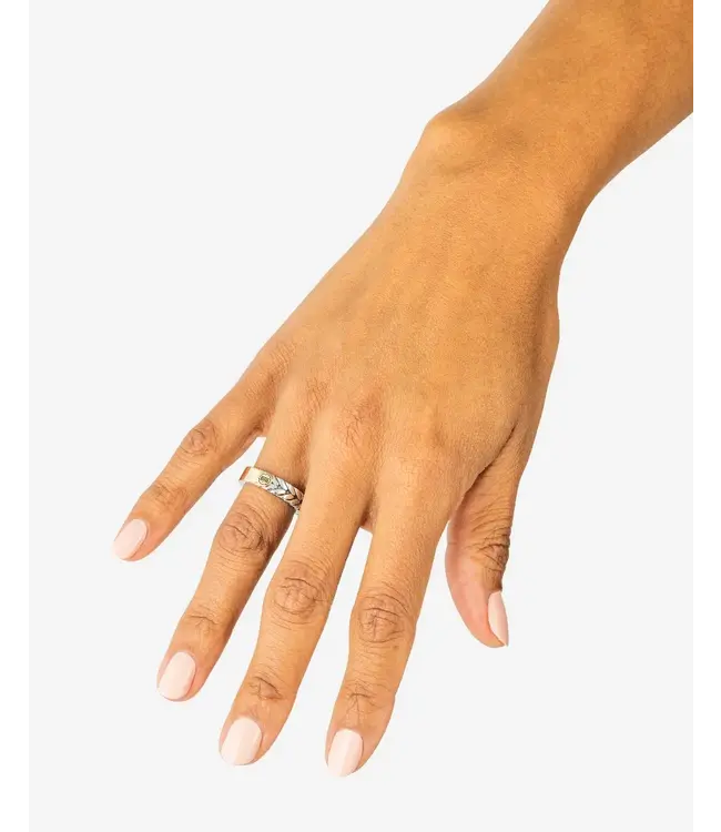 Buddha to Buddha Exclusive Barbara Small Dual Ring Bicolor 925 Sterling Silver – Free Engraving