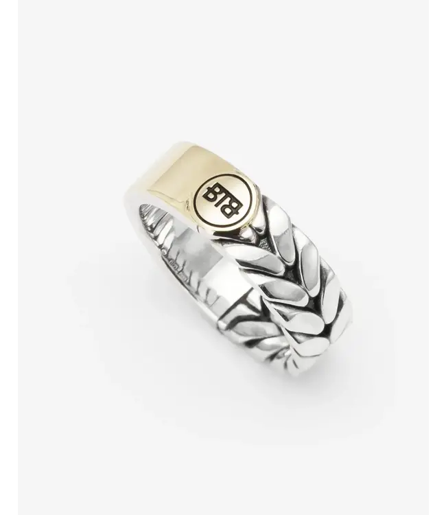 Buddha to Buddha Exklusives Barbara Dual Ring Bicolor aus 925er Sterlingsilber – Gratis Gravur