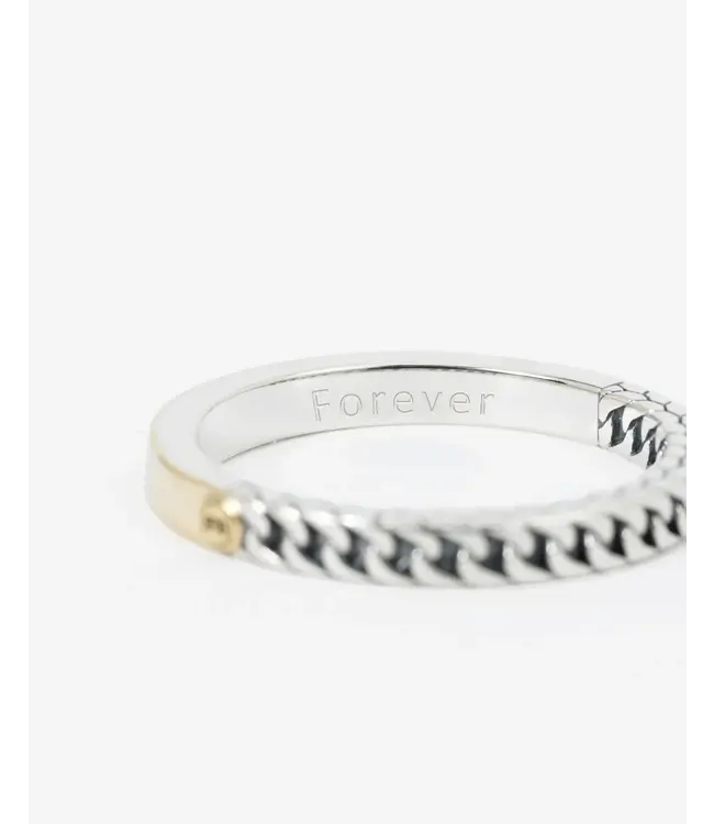 Buddha to Buddha Exclusive Esther Mini Dual Ring Bicolor 925 Sterling Silver – Free Engraving