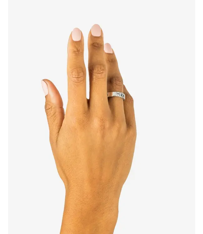 Buddha to Buddha Exclusive Esther Small Dual Ring Silver 925 Sterling Silver – Free Engraving