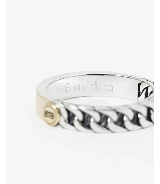 Buddha to Buddha Exclusive Esther Small Dual Ring Bicolor 925 Sterling Silver – Free Engraving