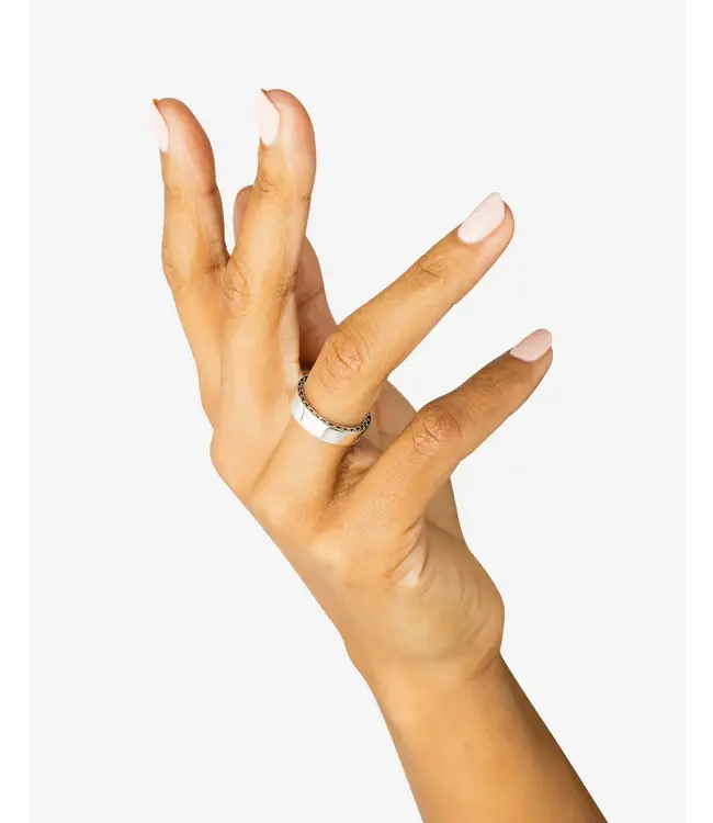 George Small Gladde Ring Zilver
