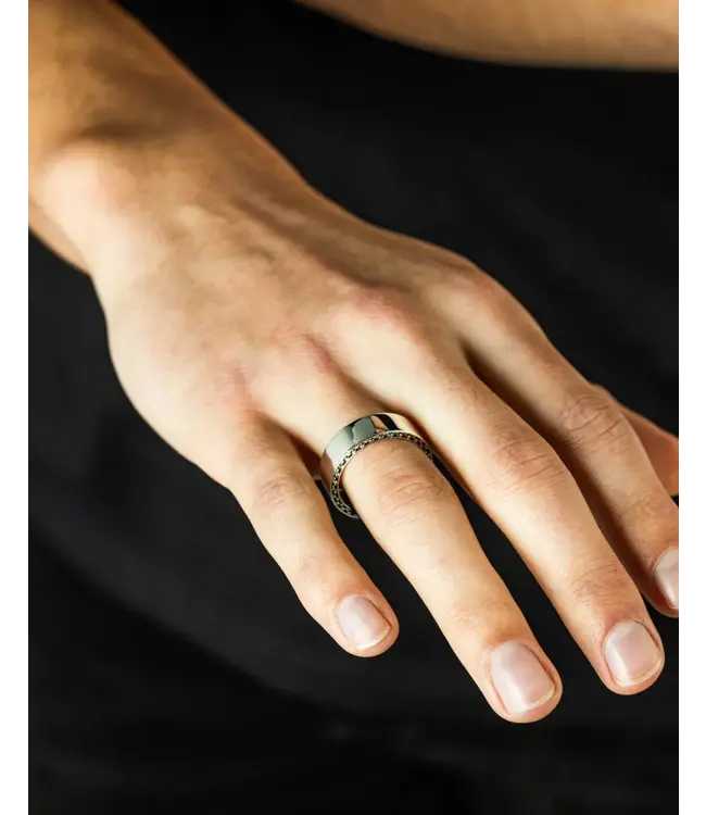 Buddha to Buddha Exklusives George Gladde Ring Silber aus 925er Sterlingsilber – Gratis Gravur