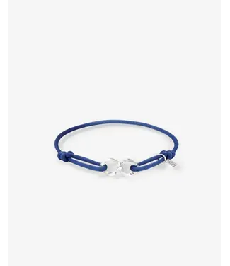 Buddha to Buddha Schakel XS Koord Armband Zilver Cobalt Blauw