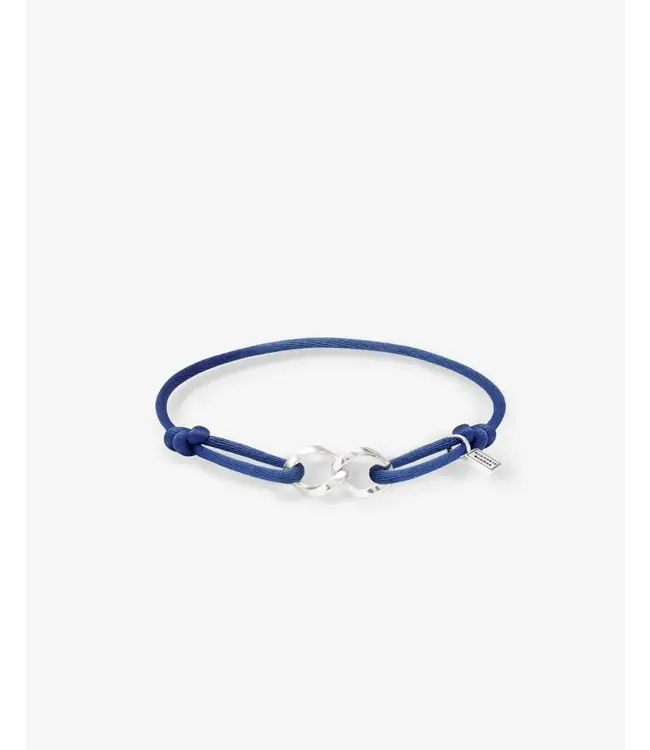 Buddha to Buddha Exclusive Chain XS Koordarmband Silver Kobaltblauw 925 Sterling Silver – Free Engraving