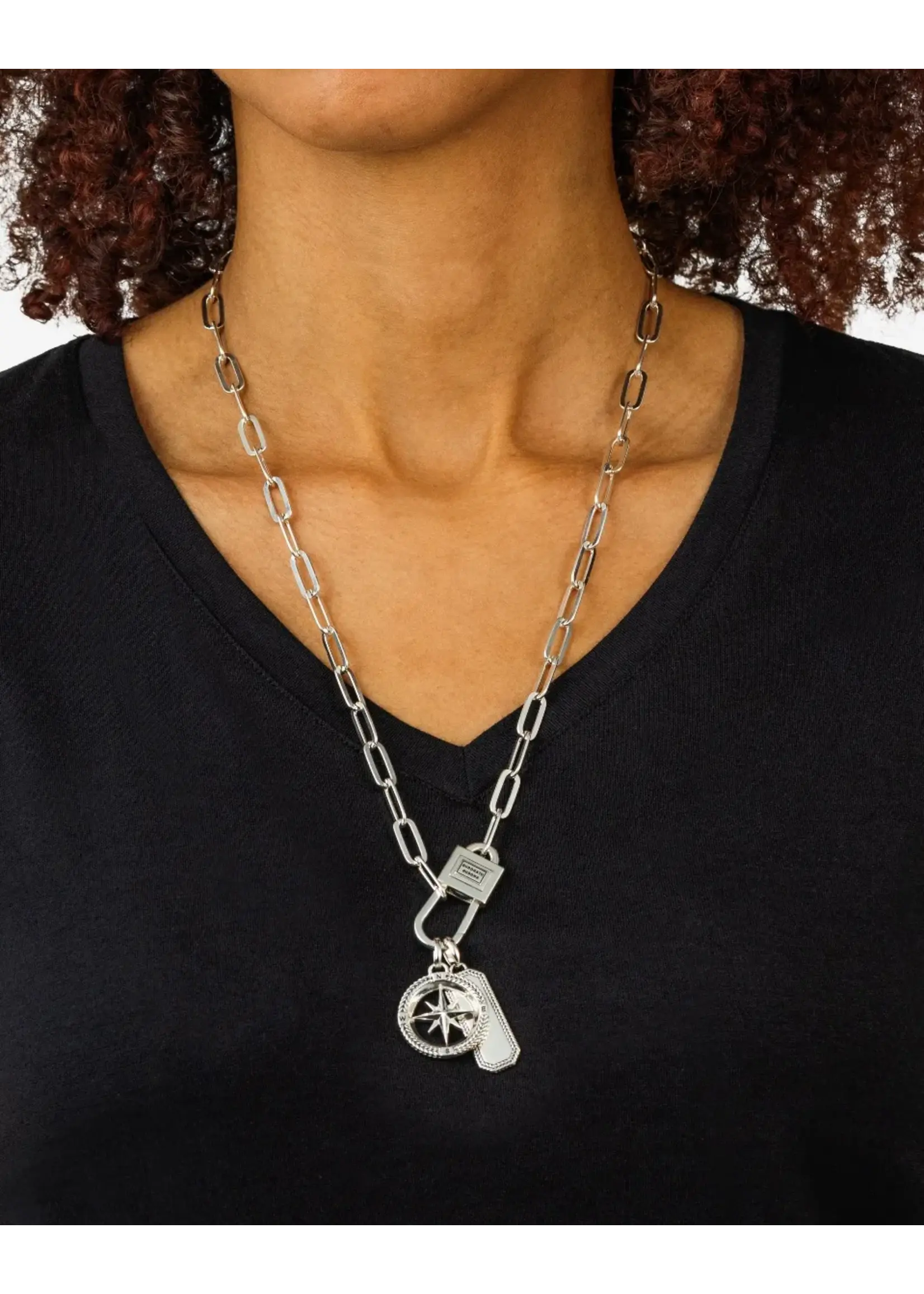 Buddha to Buddha Buddha to Buddha Barbara Compass Anhänger Silber