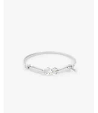 Buddha to Buddha Buddha to Buddha Gliederkette XS Kordel Armband Silber Grau