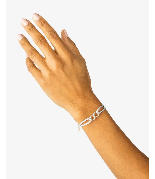 Buddha to Buddha Buddha to Buddha Chain XS Cord Bracelet Silver Grey