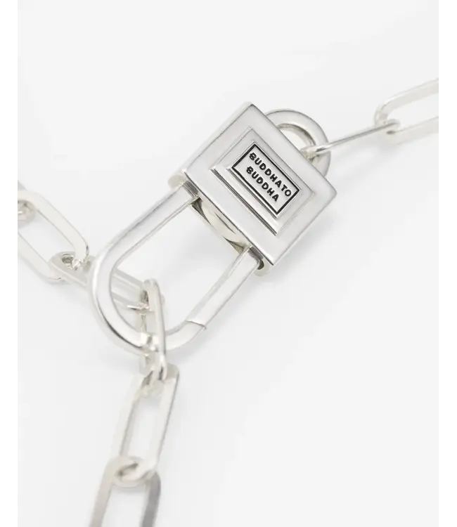 Buddha to Buddha Buddha to Buddha Chainlink Schloss Kette Silber
