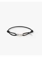 Buddha to Buddha Katja Koord Armband Zilver Zwart