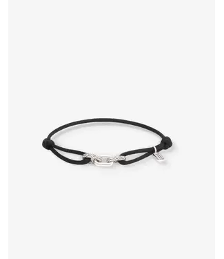 Buddha to Buddha Buddha to Buddha Katja Koord Armband Zilver Zwart