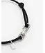 Buddha to Buddha Exclusieve Katja Cord Bracelet Silver Black van 925 Sterling Zilver – Gratis Gravure