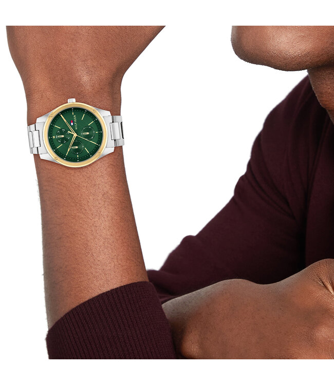 Tommy Hilfiger Tommy Hilfiger Tyler Staal ss 43mm Heren horloge