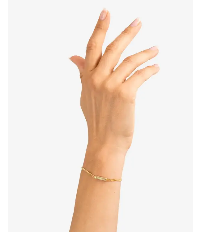 Buddha to Buddha Exclusieve Permanent Bracelet – Goud kleurig en Zilver van 925 Sterling Zilver – Gratis Gravure