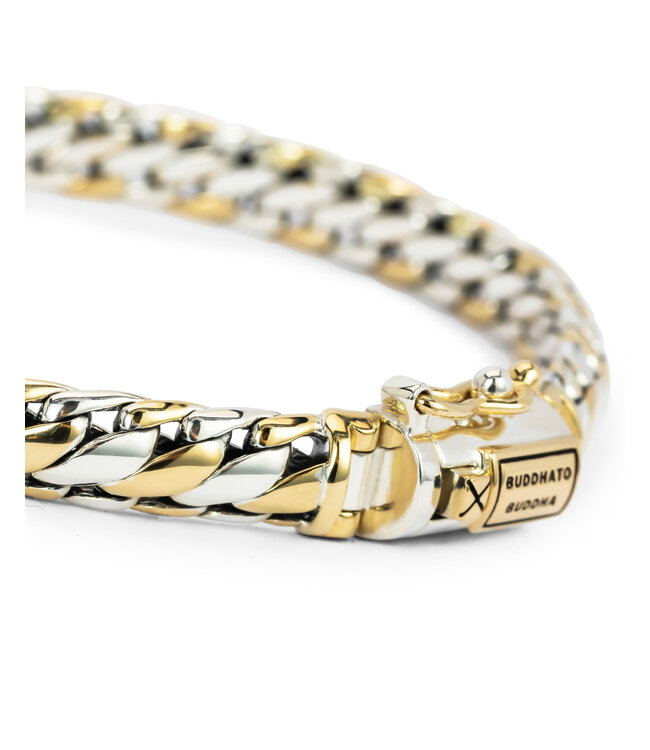 Buddha to Buddha Exclusive Ben Mini Bracelet Bicolor 14kt 925 Sterling Silver – Free Engraving