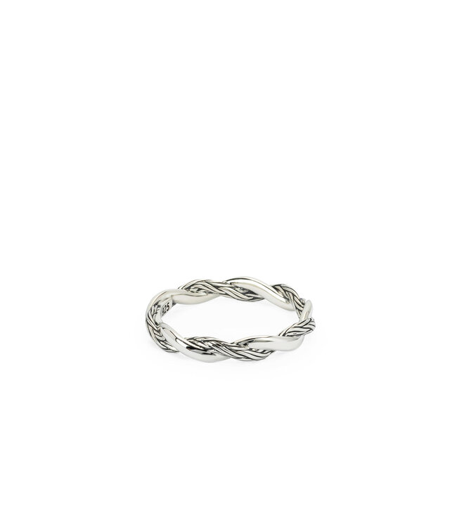 Buddha to Buddha Exclusive Stacking Ring Katja Twist Silver 925 Sterling Silver – Free Engraving