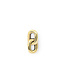 Stacking Oorknopje Double Link Goud 14kt Single Piece