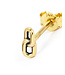 Stacking Oorknopje Double Link Goud 14kt Single Piece