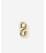 Stacking Oorknopje Double Link Goud 14kt Single Piece