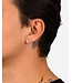 Buddha to Buddha Stacking Stud Double Link 14krt Geelgoud  en Zilver Single Piece