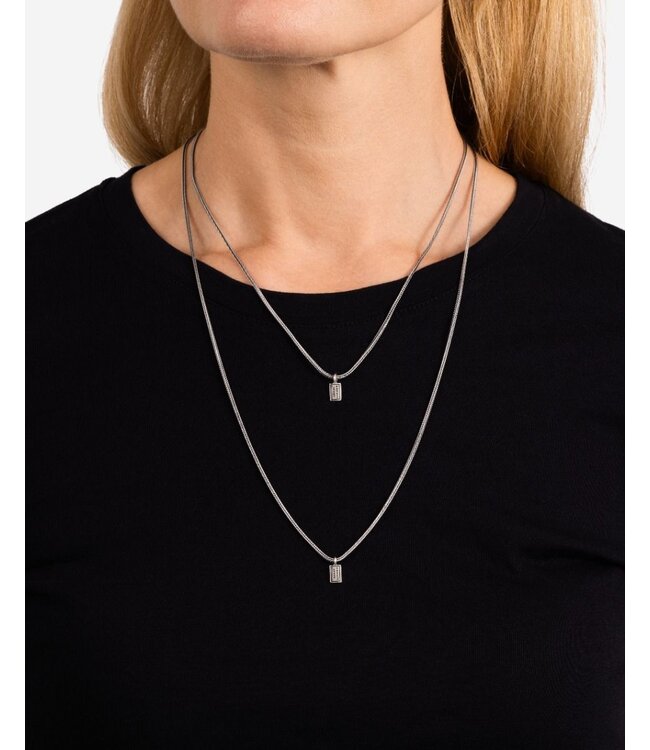 Stacking Ketting Barbara Zilver