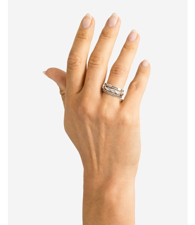 Buddha to Buddha Exclusieve Nathalie Stacking Ring Zilver van 925 Sterling Zilver – Gratis Gravure