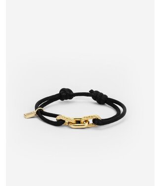 Buddha to Buddha Buddha to Buddha Katja Cord Bracelet Gold-Colored Black