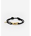 Buddha to Buddha Katja Koord Armband Goudkleurig Zwart