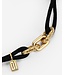 Buddha to Buddha Katja Koord Armband Goudkleurig Zwart