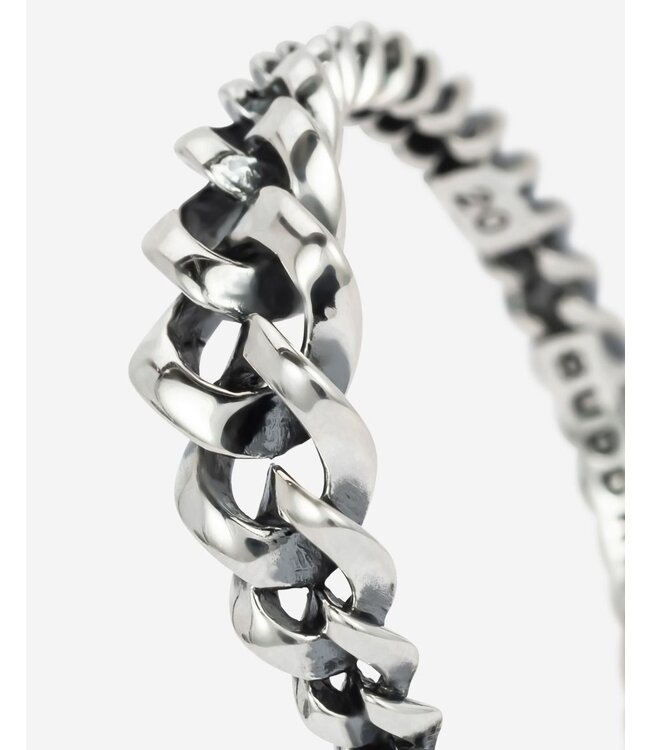 Buddha to Buddha Ring Schakel Gradient Zilver