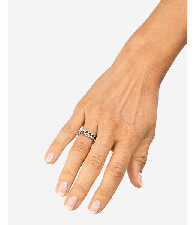 Buddha to Buddha Buddha to Buddha Ring Schakel Gradient Zilver