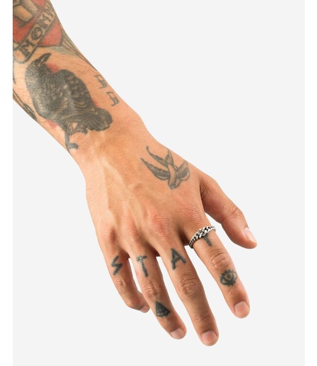 Buddha to Buddha Ring Gliederkette Gradient Silber