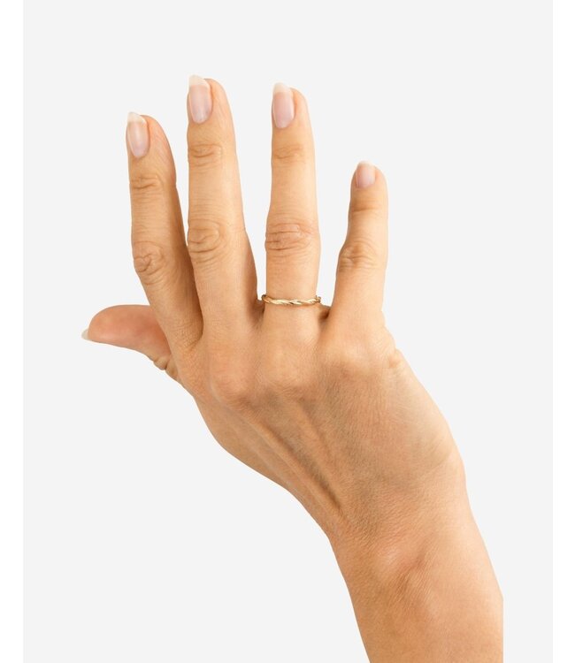 Buddha to Buddha Stacking Ring Katja Twist Goud 14ct