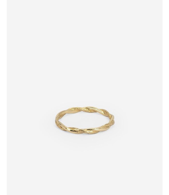 Buddha to Buddha Exclusive Stacking Ring Katja Twist Goud 14kt 925 Sterling Silver – Free Engraving