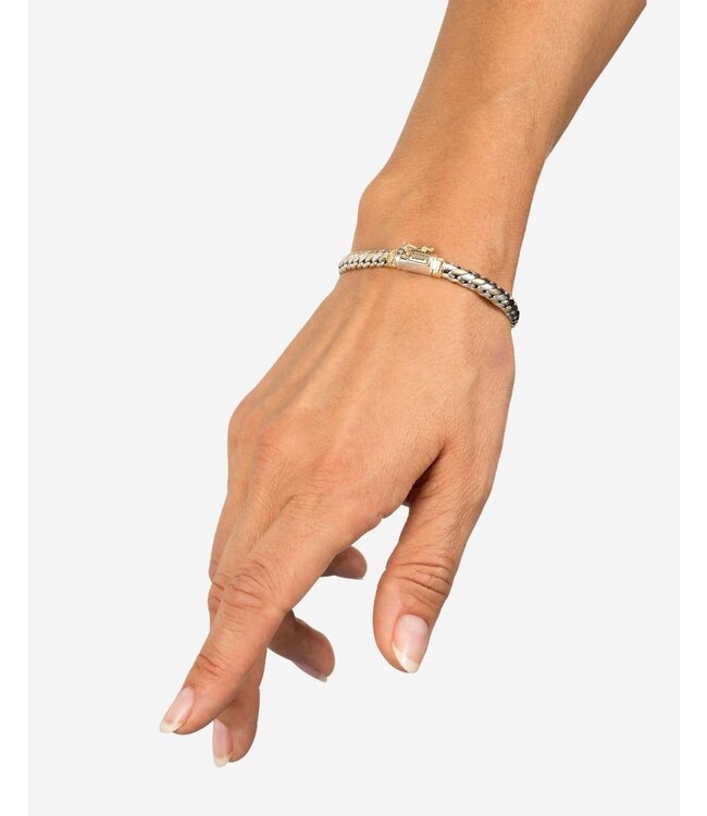 Buddha to Buddha Exklusives Ben Mini Armband Bicolor 14kt aus 925er Sterlingsilber – Gratis Gravur