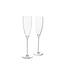 Zilverstad  Champagnergläser Smooth Set von 2 Silberfarbe Glas