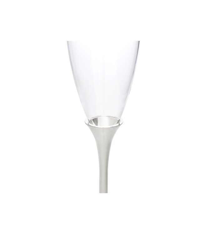 Zilverstad  Champagnergläser Smooth Set von 2 Silberfarbe Glas