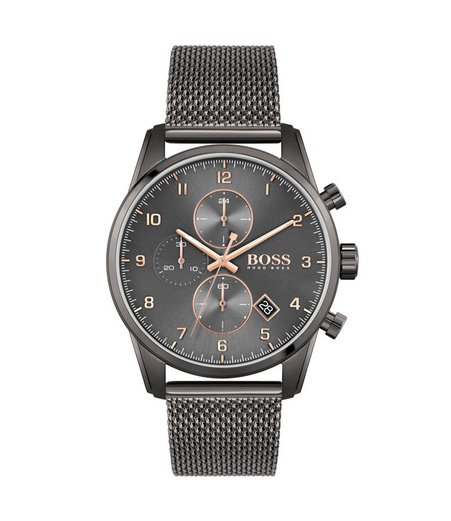 Boss Heren Staal Staal Grijs Skymaster 44mm