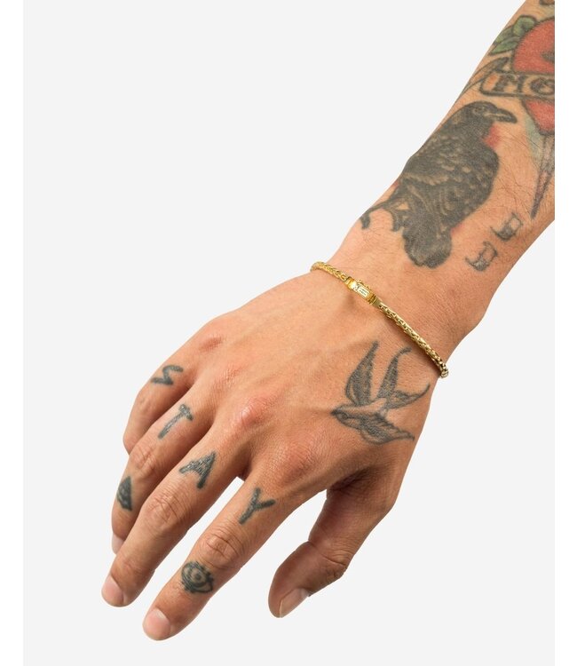 Buddha to Buddha Exklusives Armband George Silber, 14krt GeelGoud en Verguld aus 925er Sterlingsilber – Gratis Gravur